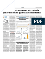 El despegue de zonas rurales estaría generando una "globalización interna"