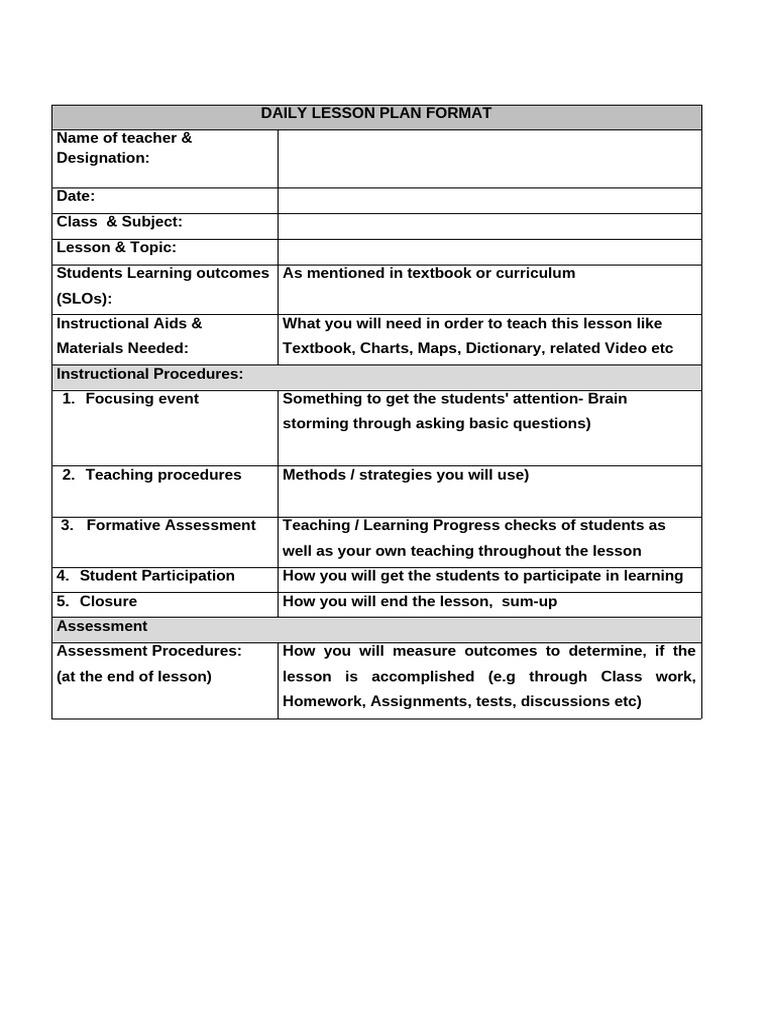 Daily Lesson Plan RPDC Sample | PDF | Lesson Plan | Educational Assessment