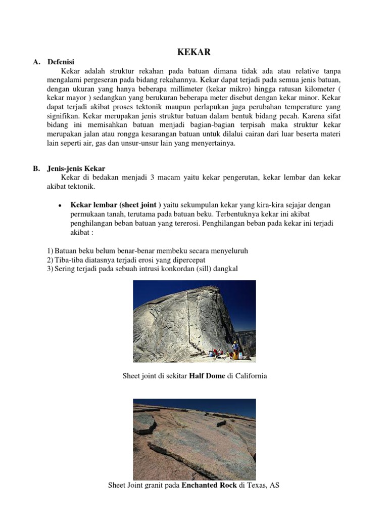 Jenis dan Proses Kekar dalam Geologi | PDF