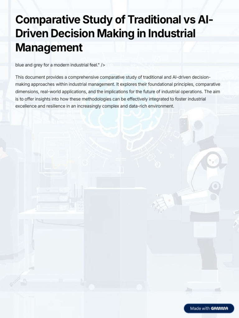 Comparative Study of Traditional Vs AI Driven Decision Making in ...