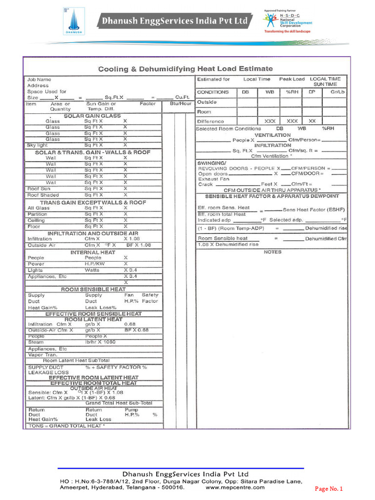 HVAC Data Sheets | PDF | Building Technology | Temperature