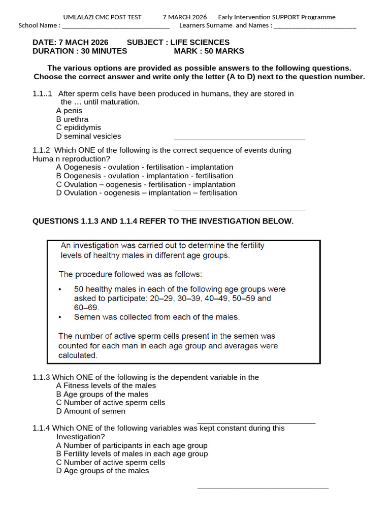 POST TEST 2026 edited | PDF