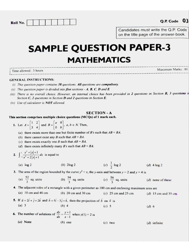 Physics Wallah Sample Paper 3 | PDF