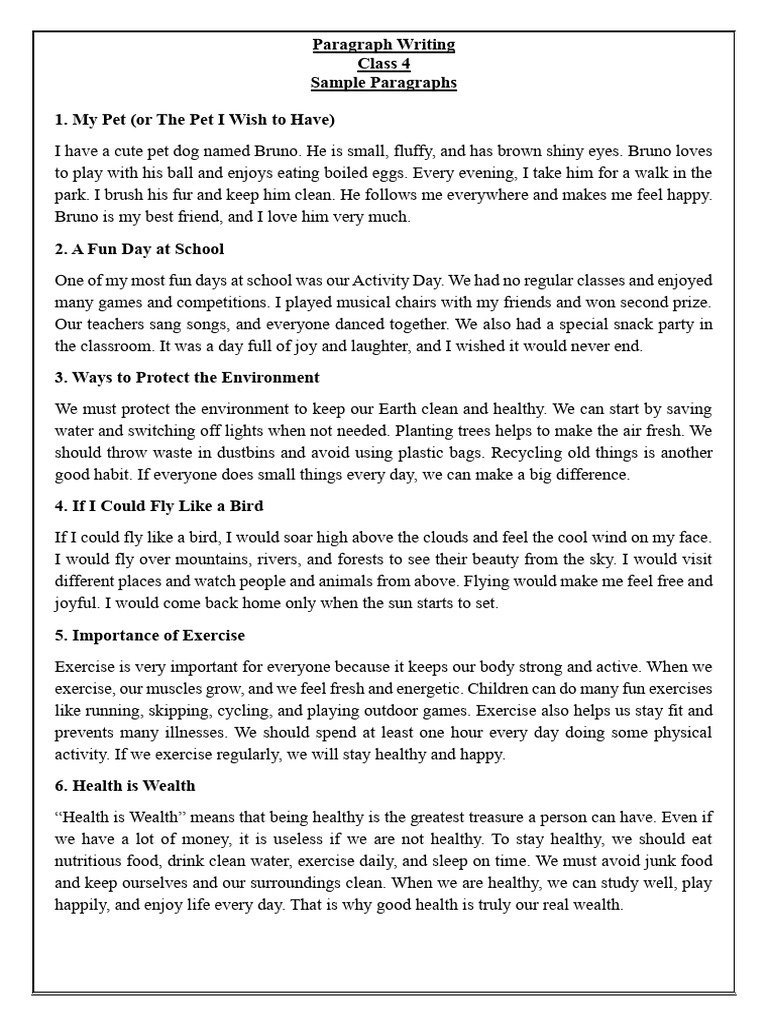 Sample Paragraphs | PDF
