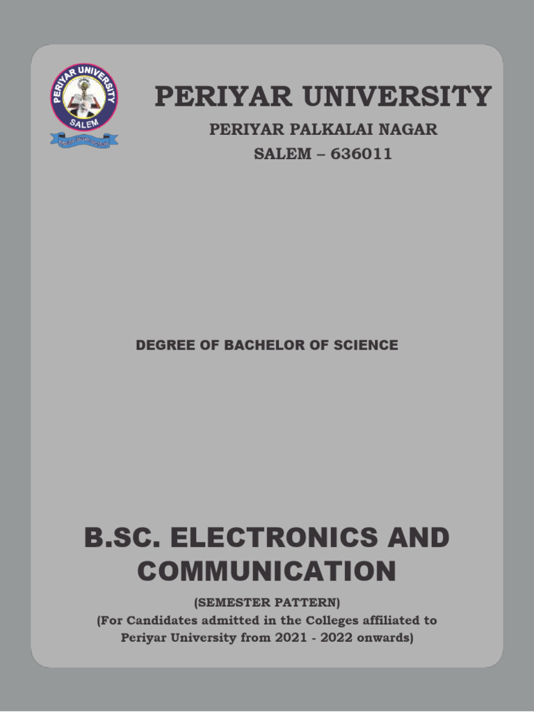 B.sc. Electronic and Commuication | PDF | Field Effect Transistor ...