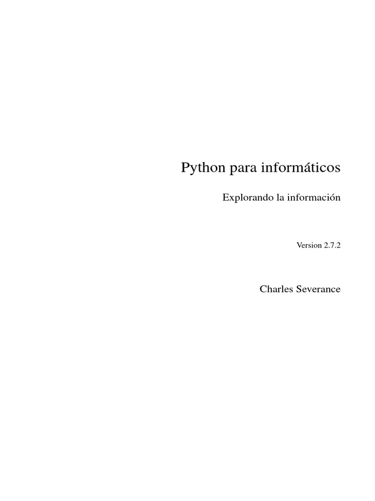 Python para Informaticos Explorando La I | PDF | Lenguaje de ...