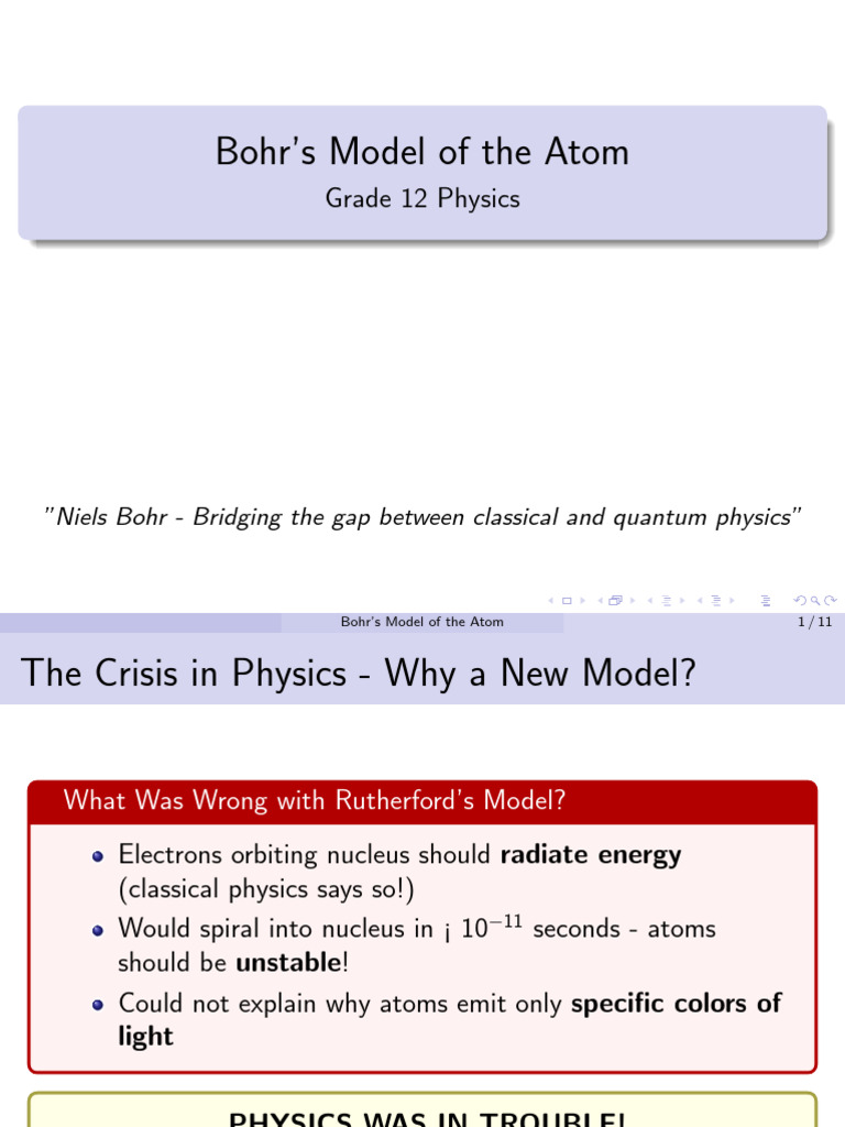 Bohr Model Explanation | PDF | Atoms | Physics
