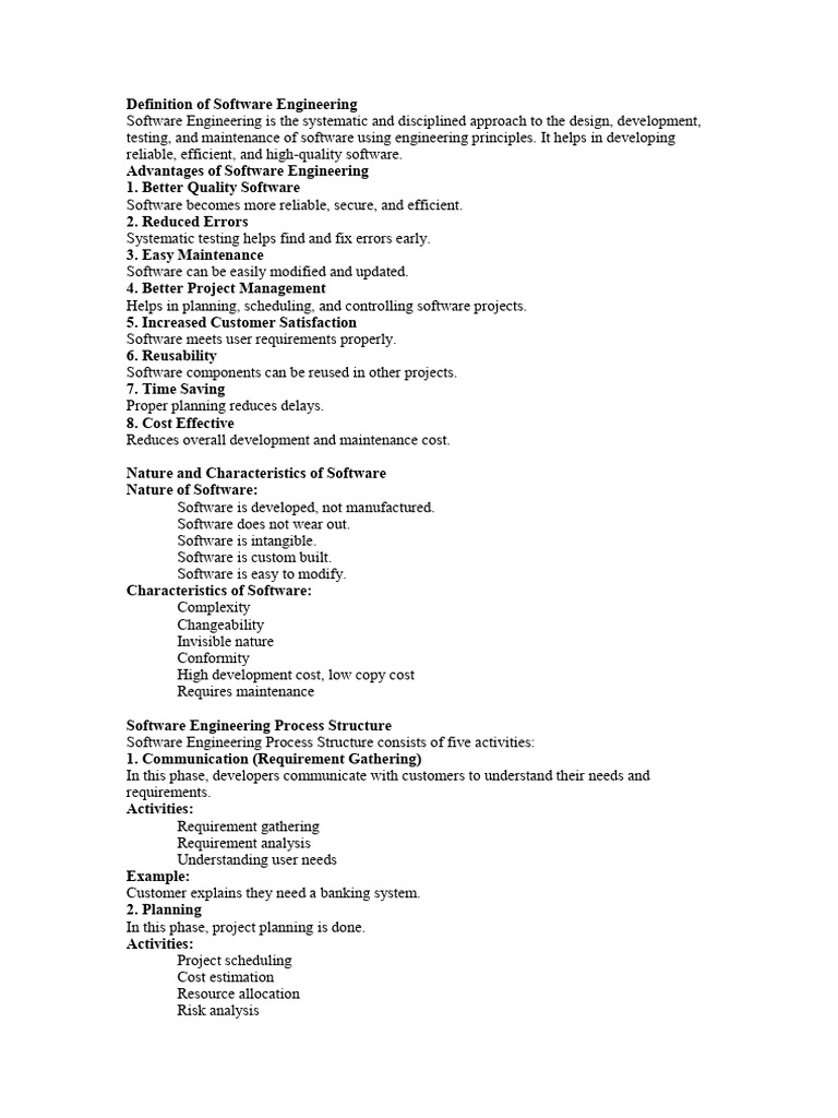 Software Engineering Notes PU | PDF | Software Testing | Software ...