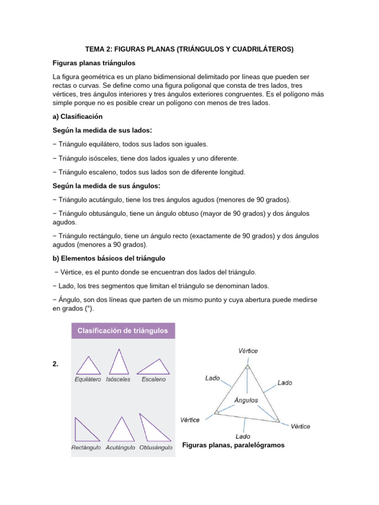 Tema 2 Segundo de Secundaria | PDF | Rectángulo | Triángulo