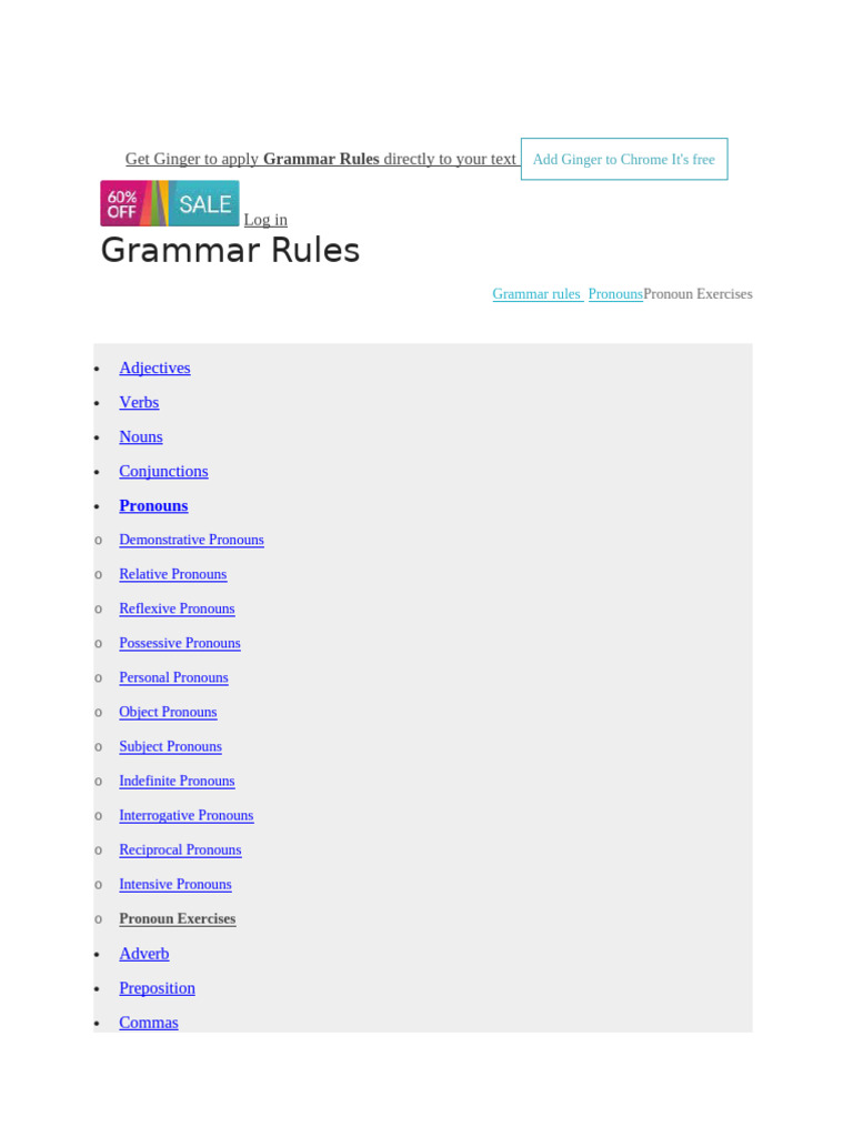 Pronoun Tests | PDF | Pronoun | Languages