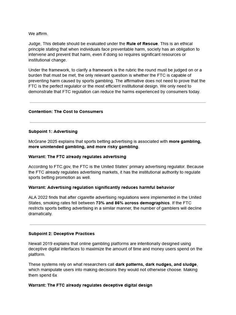 Case - ftc | PDF | Gambling | Problem Gambling
