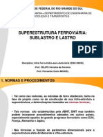 Infraestrutura ferroviária: sublastro e lastro