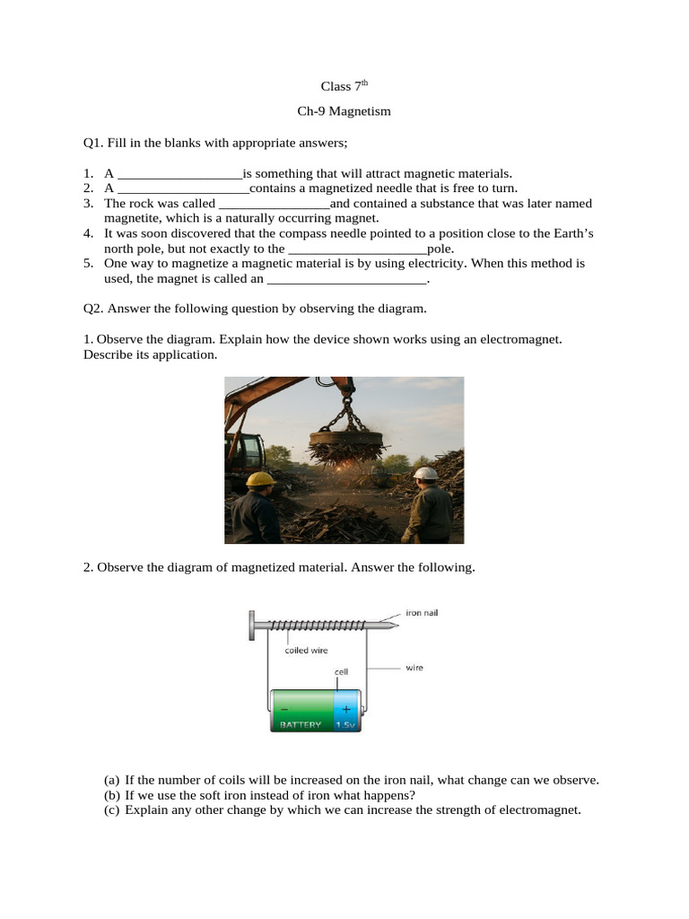 Class - 7th Ch-9 Ws-1 | PDF