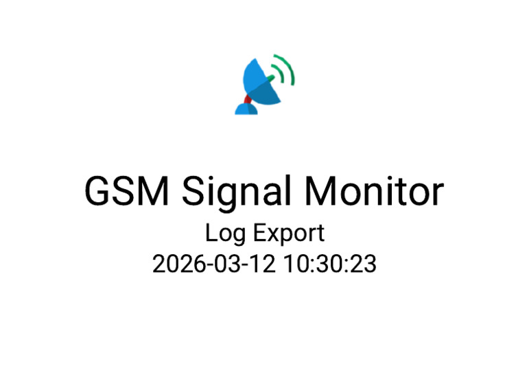 Gsm Signal Monitor Export 17732826232419 | PDF