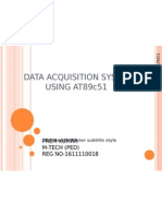 Data Acquisition System USING AT89c51: Prem Kumar M-Tech (Ped) REG NO-1611110018