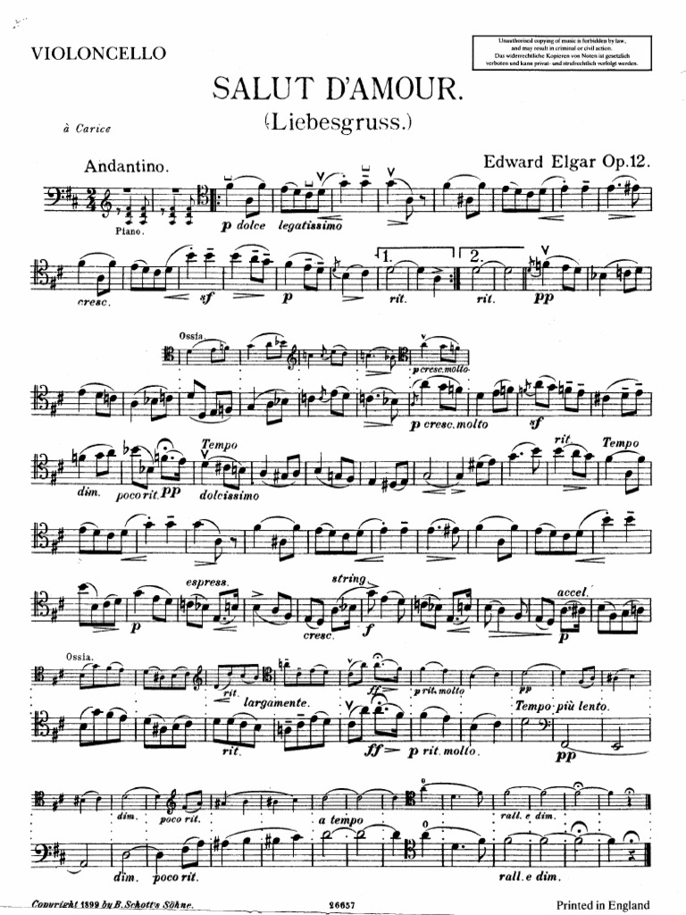 Elgar Salut-d-Amore Cello Pt 0001 | PDF