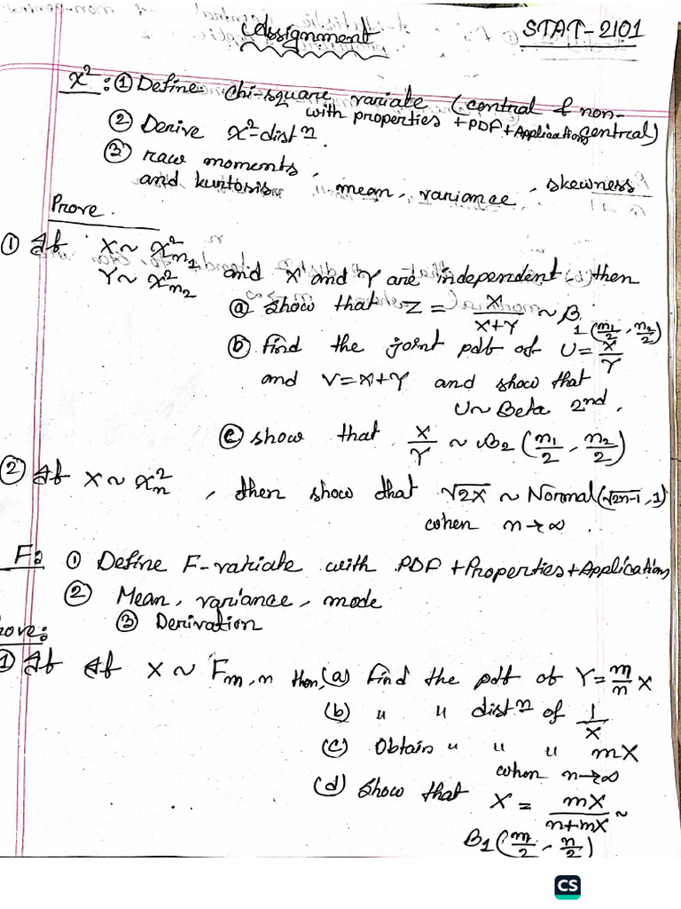 Assignment STAT-2101 | PDF