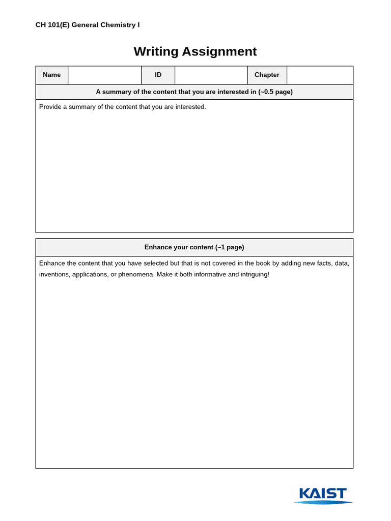 Writing Assignment | PDF