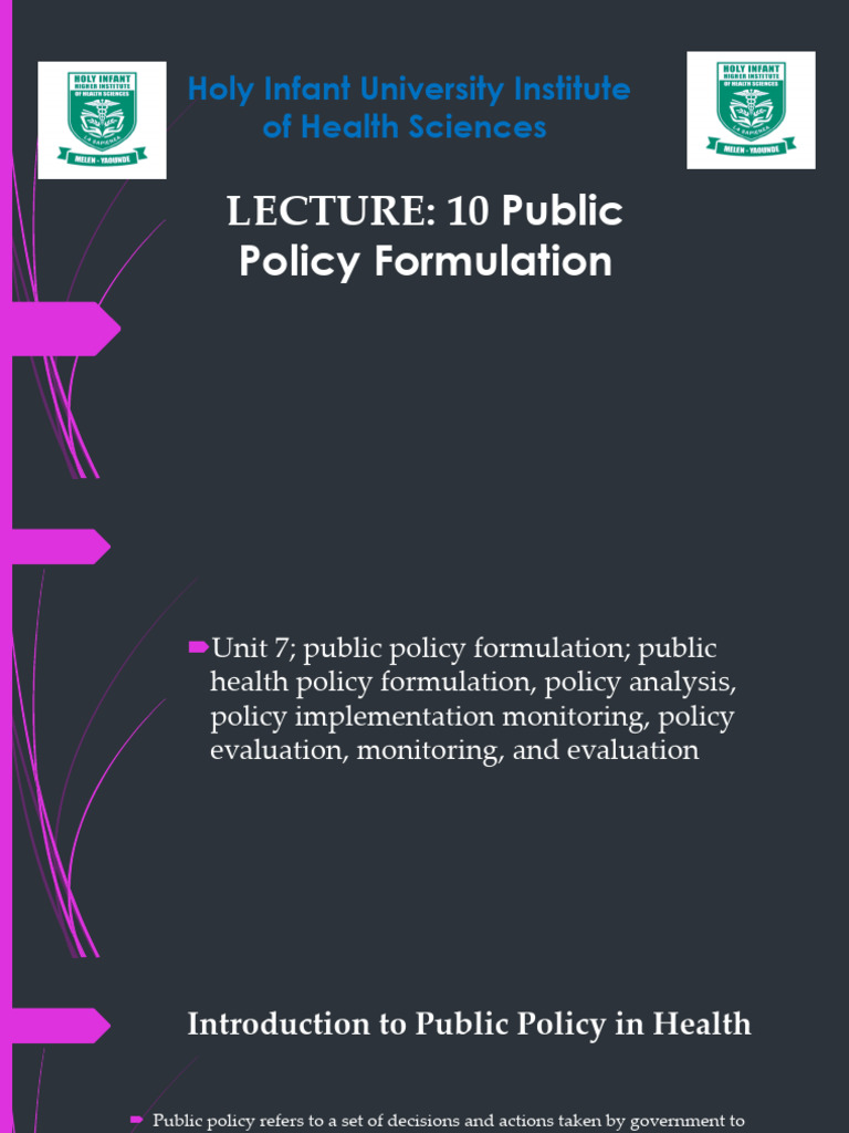 LECTURE 10 Public Policy | PDF | Evaluation | Policy