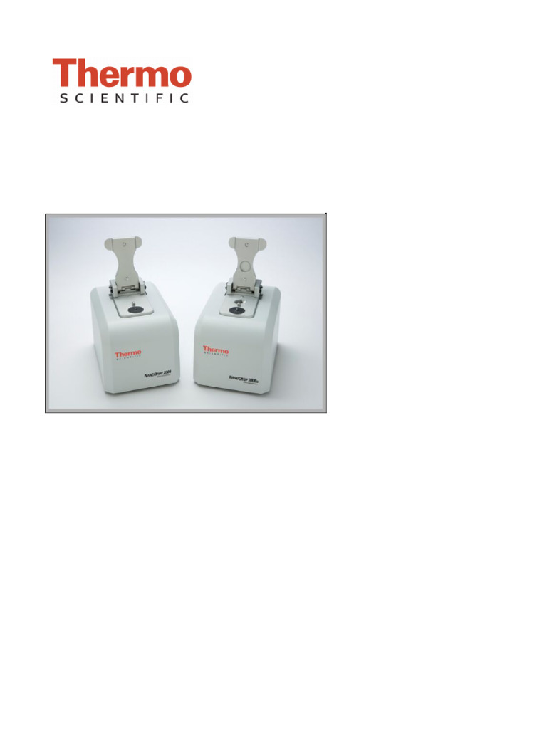 NanoDrop 2000 User Manual en | PDF | Absorbance | Computing
