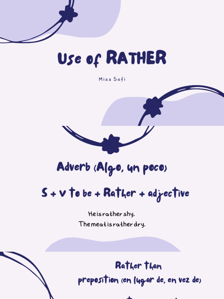 Use of Rather | PDF