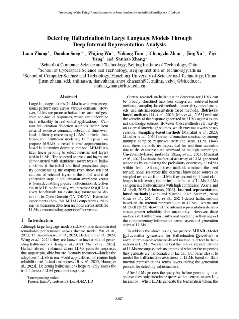Detecting Hallucination in Large Language Models Through Deep Internal ...