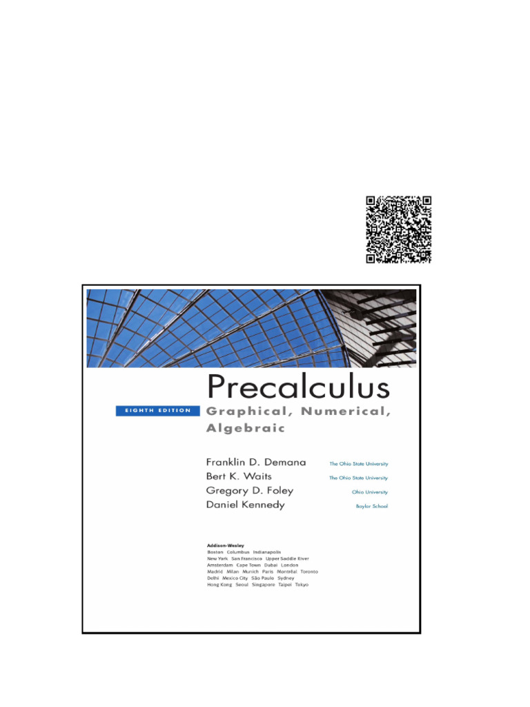 Precalculus Graphical Numerical Algebraic 8th Edition | PDF | Evaluation