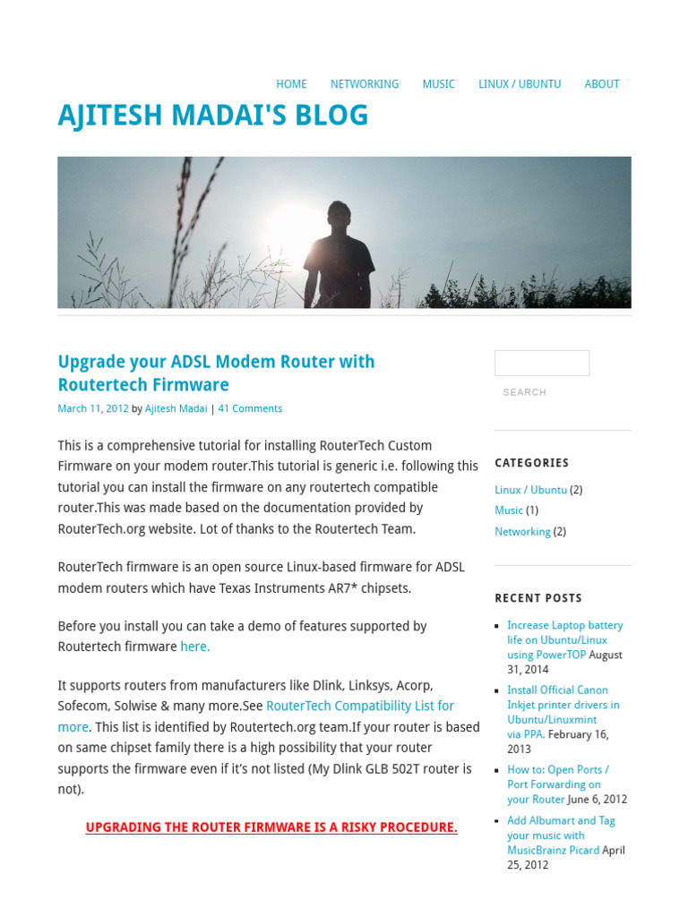 Upgrade Your ADSL Modem Router With Routertech Firmware | PDF | Windows ...