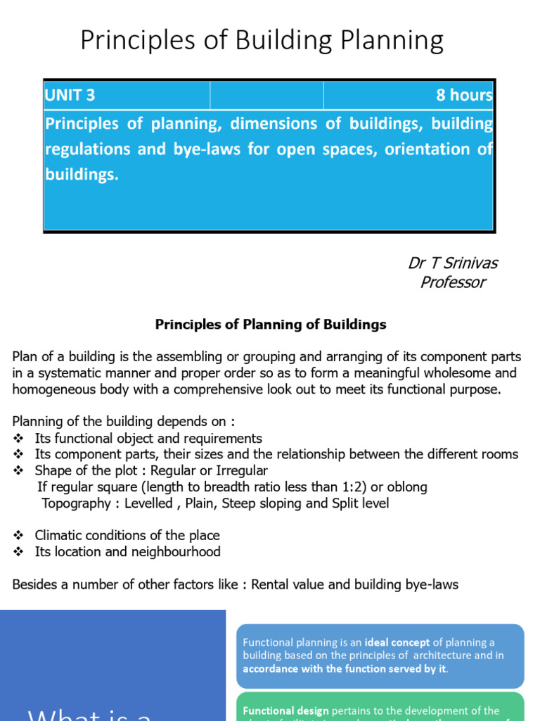 BPV Unit - 3 Principles of Building Planning | PDF | Stairs | Building