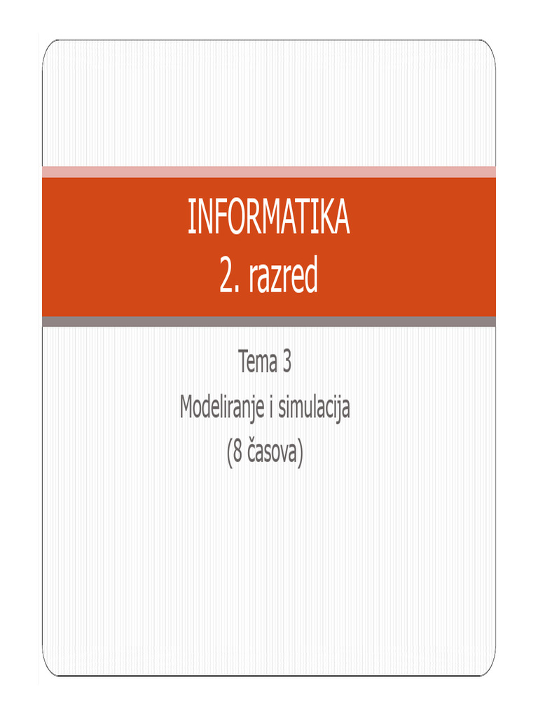 Modeliranje I Simulacija | PDF