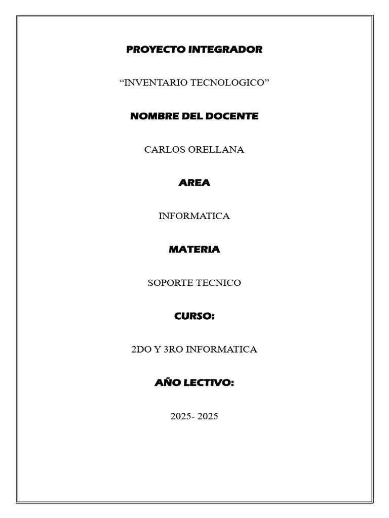 Proyecto Integrador | PDF