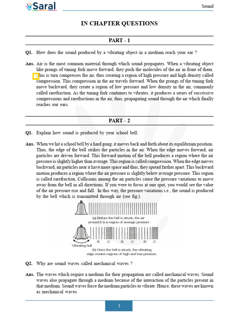 NCERT Class 9th Science Chapter 12 Complete Solutions | PDF | Sound | Waves