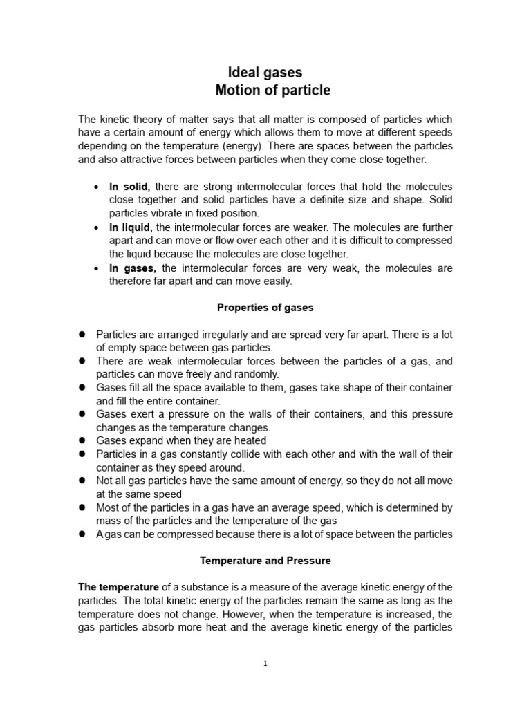 Ideal Gases and Boyles Law | PDF | Gases | Temperature