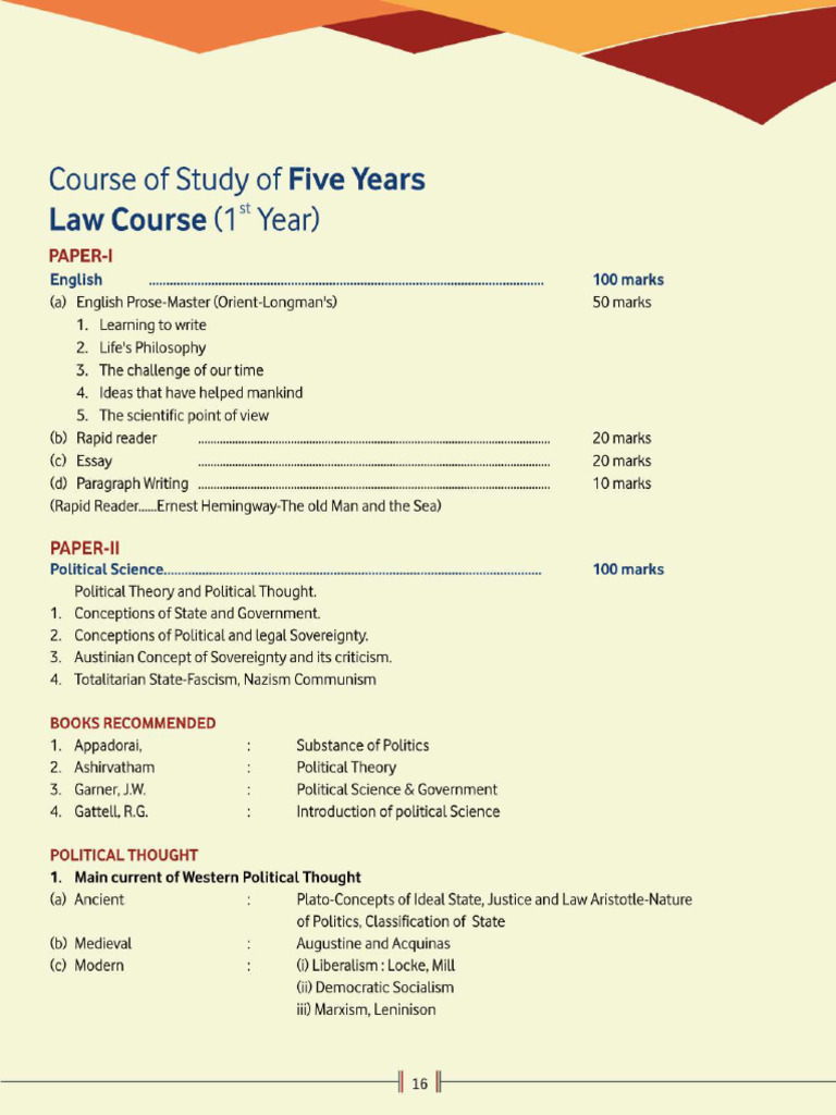 BALLB Syllabus | PDF