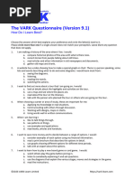 VARK Learning Style Questionnaire | PDF | Learning Styles | Cognition