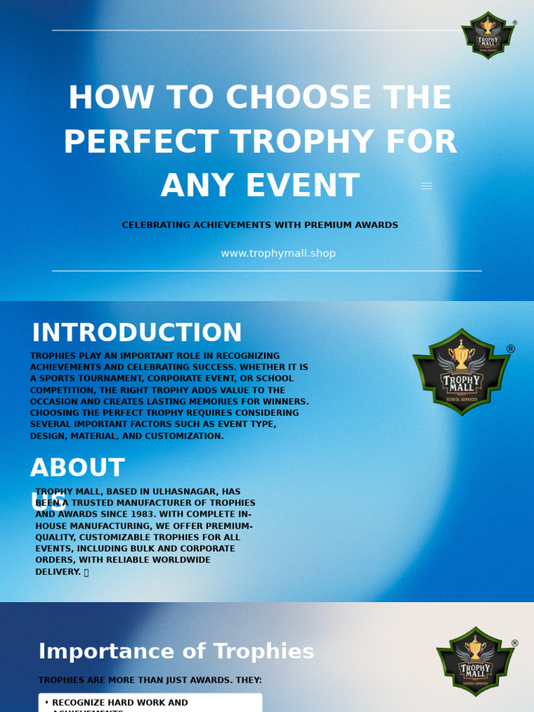 Designing Recognition: Selecting The Ideal Trophy | PDF