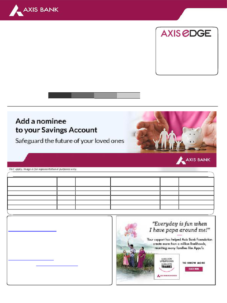 AXIS BANK Statement For February 2026 - Unlocked | PDF | Banks | Debit Card