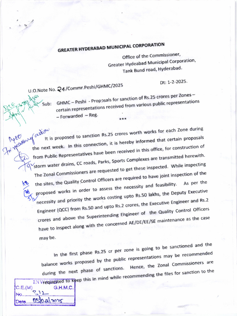 UO. Note No. 24, Dt.01.02.2025 - As 25 Cr. Per Zone SoP | PDF