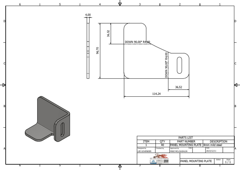 Panel Mounting Plate | PDF