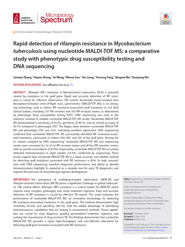 3. Rapid Detection of Rifampin Resistance in Mycobacterium Tuberculosis ...