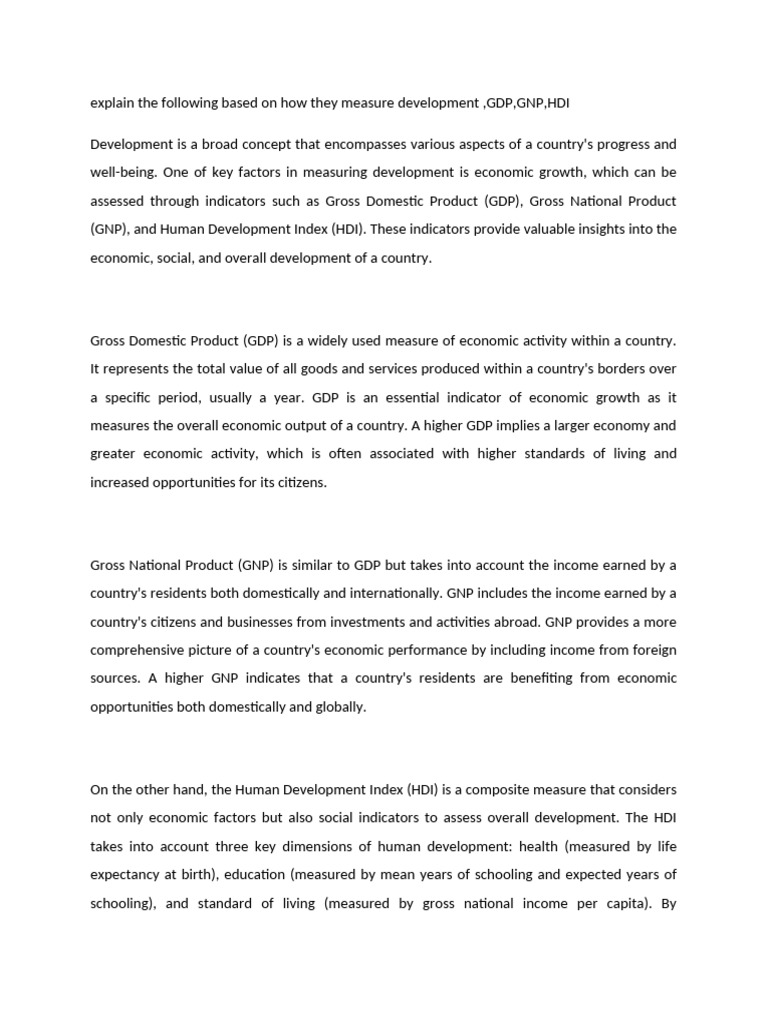 GDP Information | PDF | Gross Domestic Product | Human Development Index