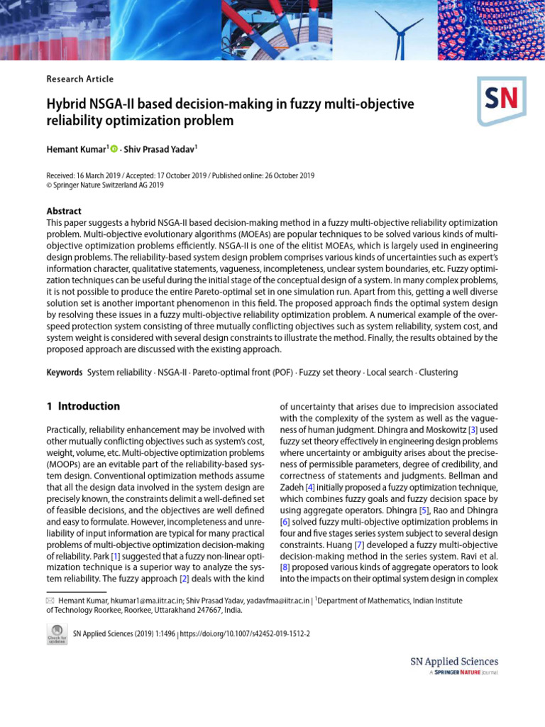 Hybrid Nsga II Based Decision Making in Fuzzy Multi 4bxeroeoyh | PDF ...