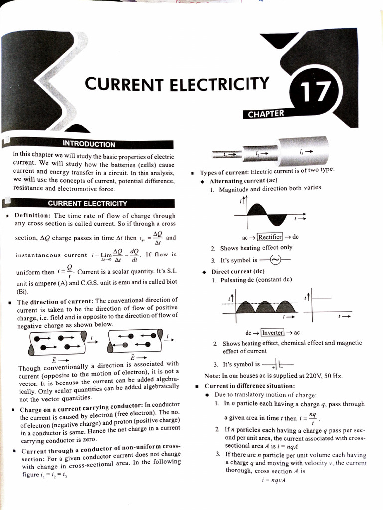 Current Electricity Theory, Ce 1 2 3 | PDF