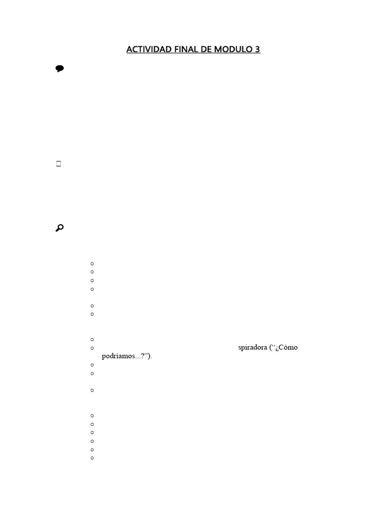 Actividad Final de Modulo 3 | PDF | El pensamiento de diseño | Aprendizaje