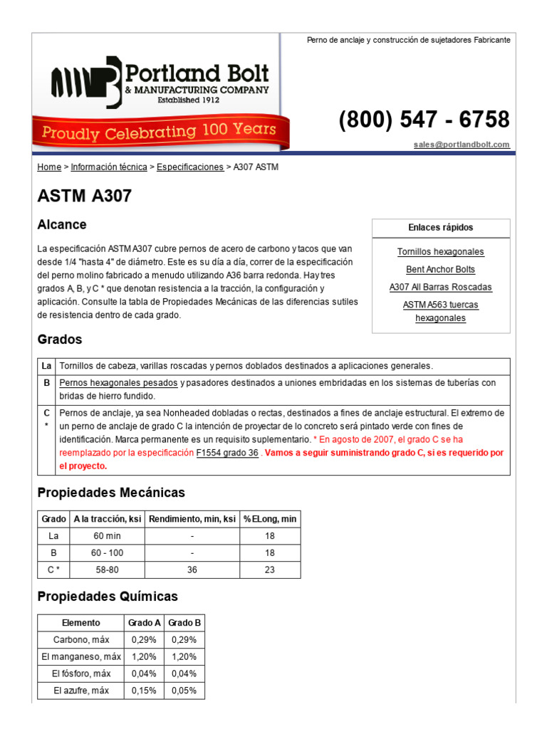 Astm A307 | PDF