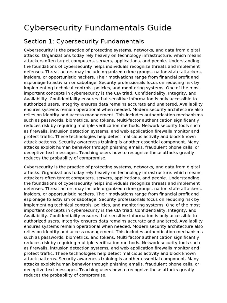 Cyber Upload Doc 1 | PDF | Security | Computer Security