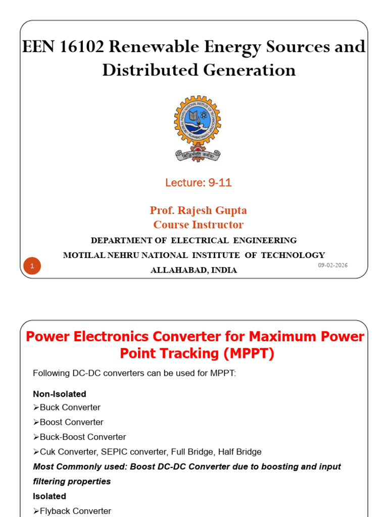 Lecture9 11 - MPPT 1 | PDF | Computer Engineering | Electricity