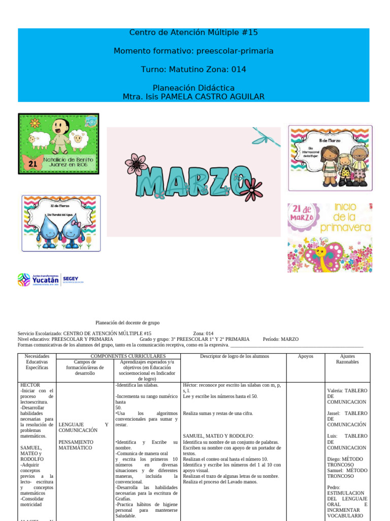 Preescolar - Primer Ciclo | PDF | Educación de la primera infancia ...