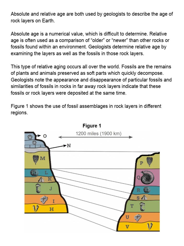 Relative Ages of Rock and Fossils | PDF