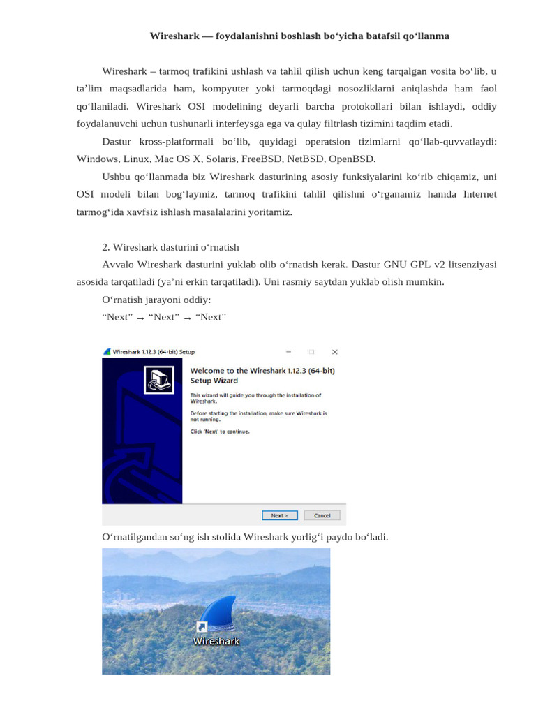 Wireshark Uzb | PDF